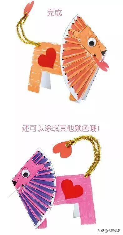 彩泥手工制作（幼儿园亲子手工：狮子手工制作图解）