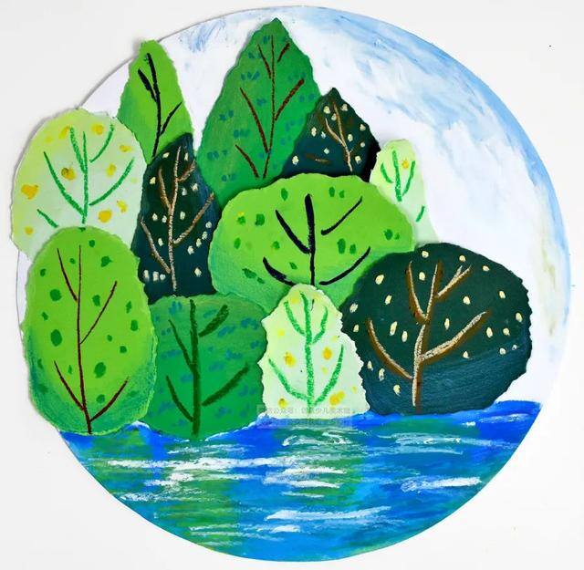 环保图片儿童画（绿水青山就是金山银山）