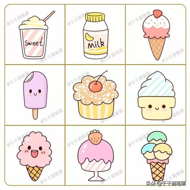 好看的画画图片大全（手帐素材集中营：动物、美食、旅游、花草、人物都在这里，一次画个够，转存轻松做手帐~）