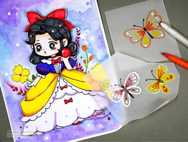 儿童画公主（迪士尼公主绘画教程）