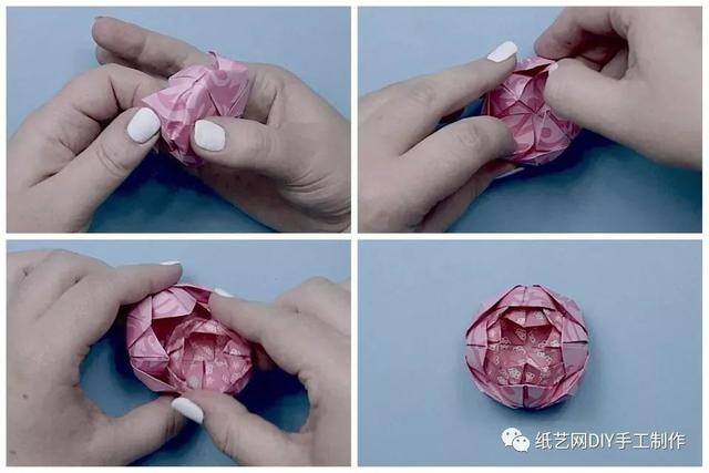 荷花手工制作（荷花折纸教程：少女心的吊饰水晶球）