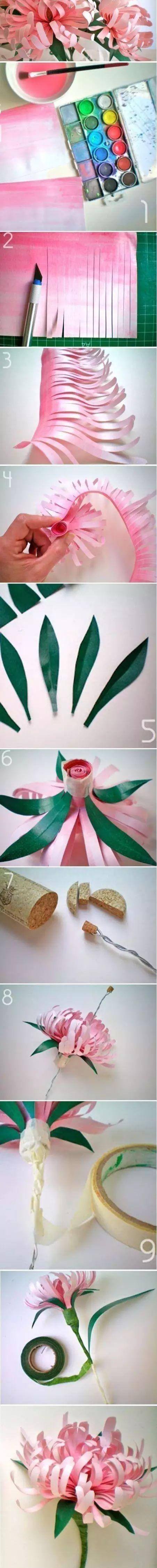 手工做花（手把手教你做一朵好看的纸花）