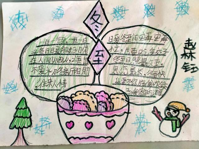 二年级的画简单又漂亮（冬至，幸福必至！）