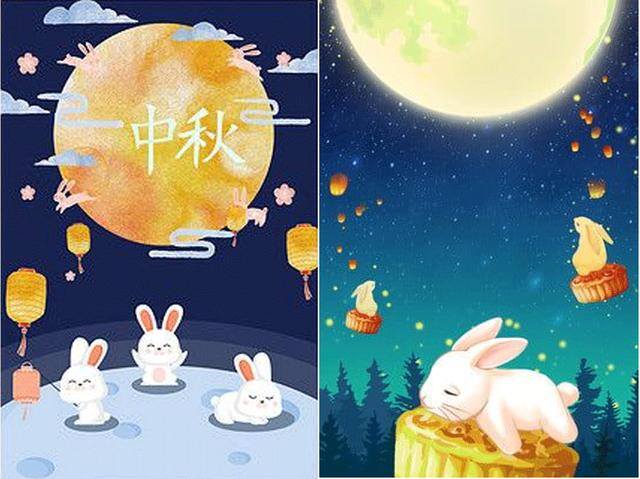 白露儿童画简单漂亮（中秋节插画教程）