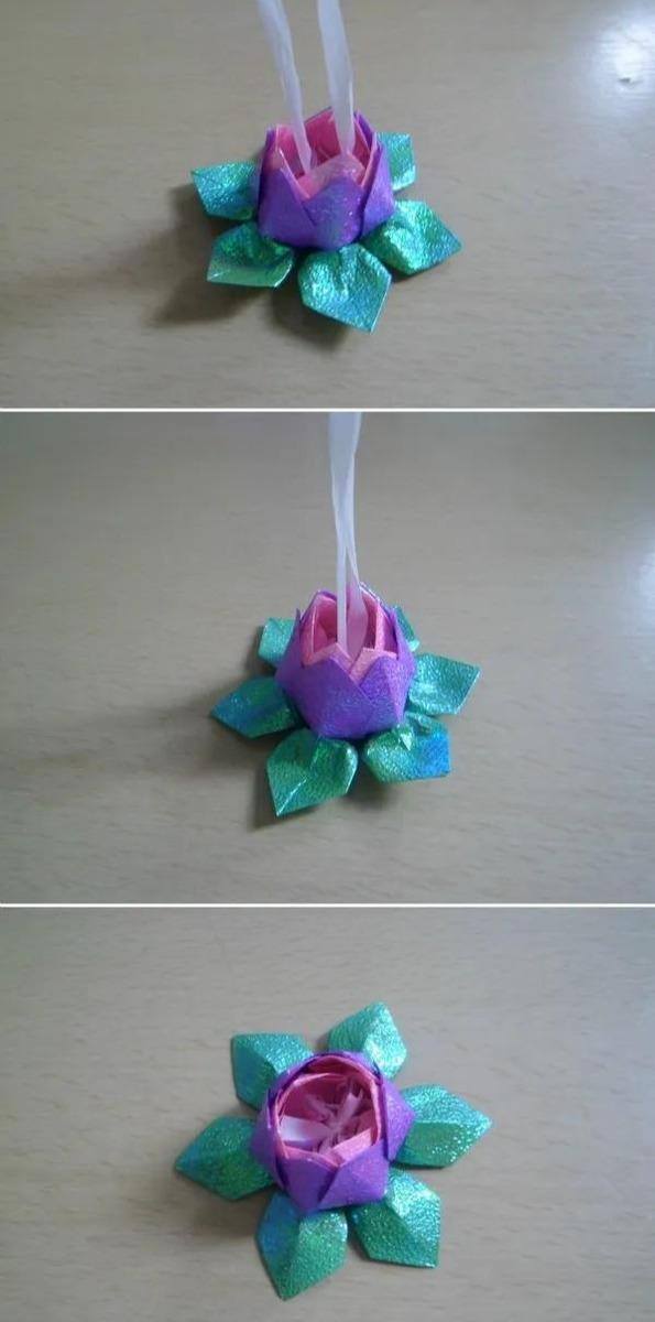 儿童手工制作手机（简单可爱的折纸郁金香、玫瑰、莲花教程来了！（附教程）！）