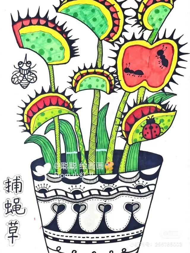 春夏秋冬的画又简单又漂亮（小朋友的线描作品欣赏）