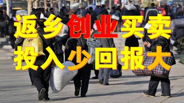 干什么投资小回报大（农村人去集市卖什么？）