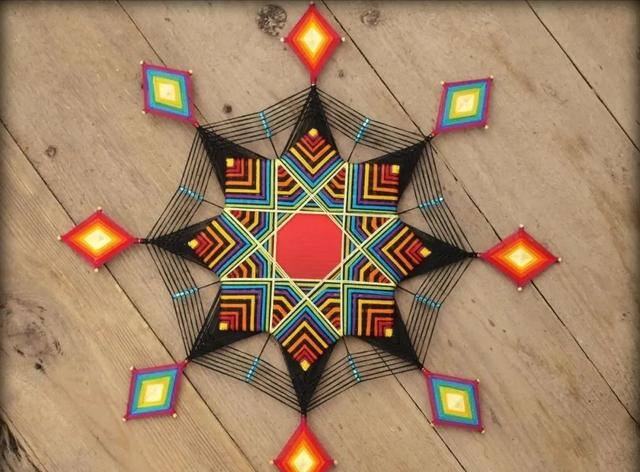 木棍手工制作（手把手教你编织“上帝之眼”挂件，简单易学，手工diy教程）