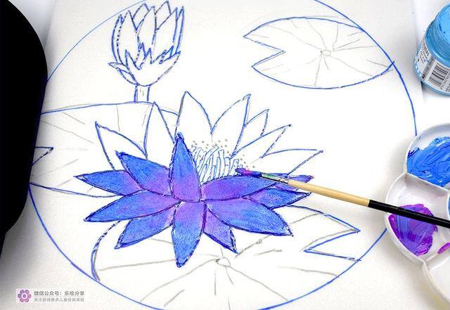 公主儿童画（水上的睡美人）