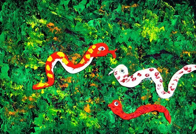 10一15岁画画教程（蛇的形状和色彩特征）