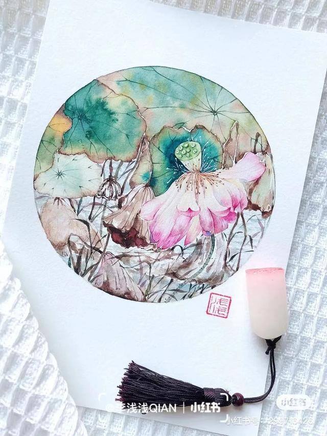 花朵怎么画最漂亮（中国风水彩花卉插画｜李浅浅qian）