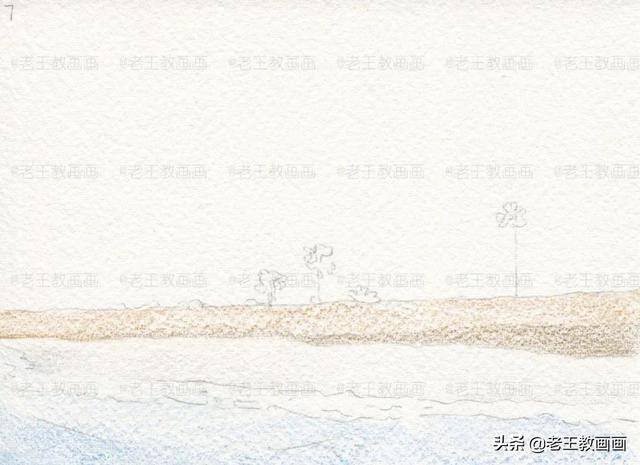 大海怎么画漂亮又简单（彩铅风景（完成稿及使用颜色展示））