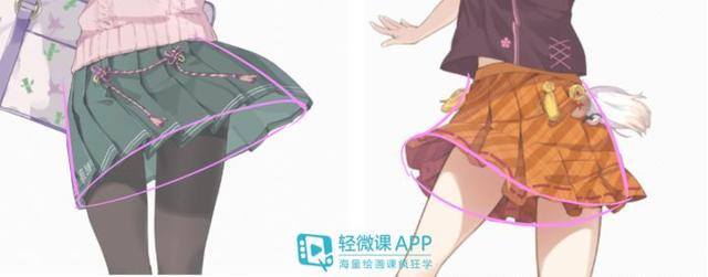 动漫女生画画教程（初学者短裙怎么画？女生动漫短裙子画法！）
