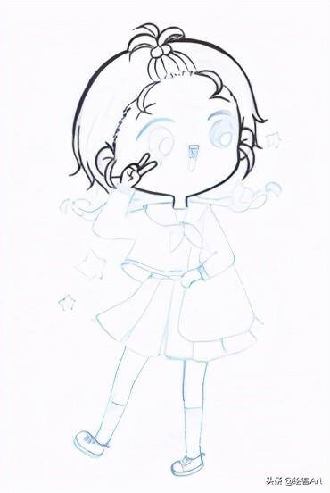 简单又好看的画画教程女生（《我的甜心女孩马克笔q版漫画人物教程》甜意十足的案例）