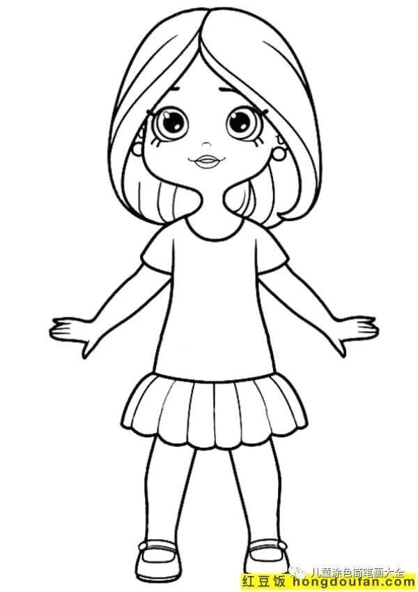 简单又漂亮的花绘画（如何为孩子画一个女孩）