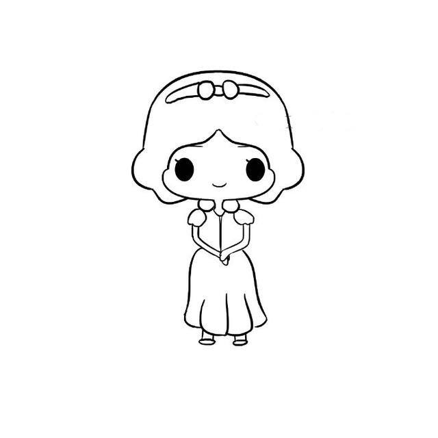 画白雪公主怎么画简单漂亮（简单易学的小公举画法）
