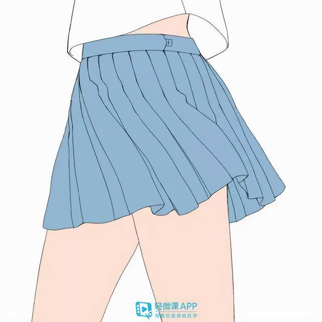 动漫女生画画教程（初学者短裙怎么画？女生动漫短裙子画法！）