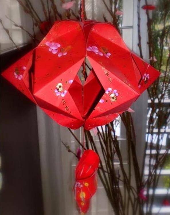 手工灯笼怎么做（过年家家户户都挂上了红灯笼，diy达人教你做灯笼）