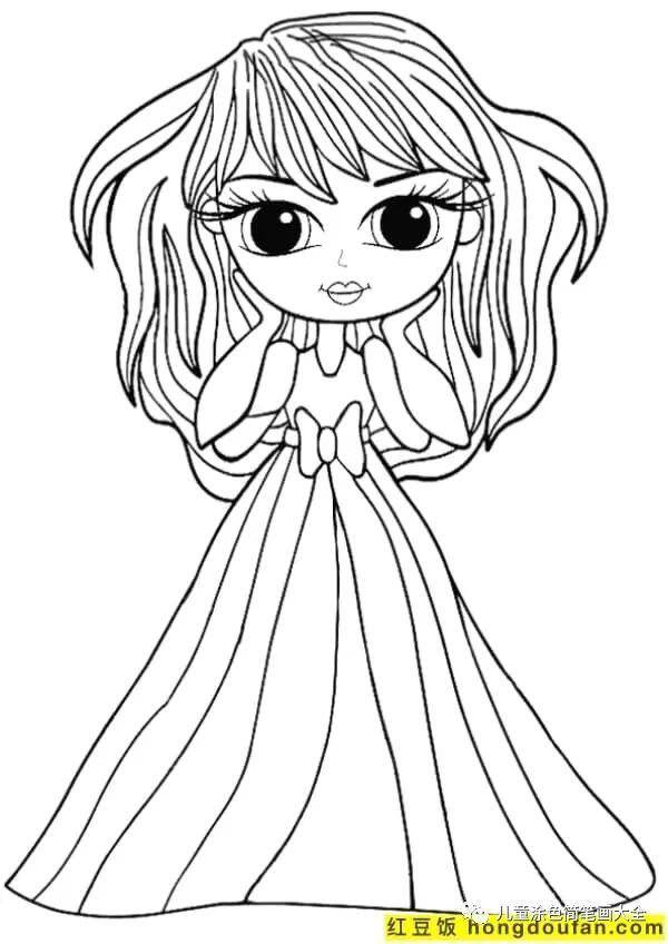 简单又漂亮的花绘画（如何为孩子画一个女孩）