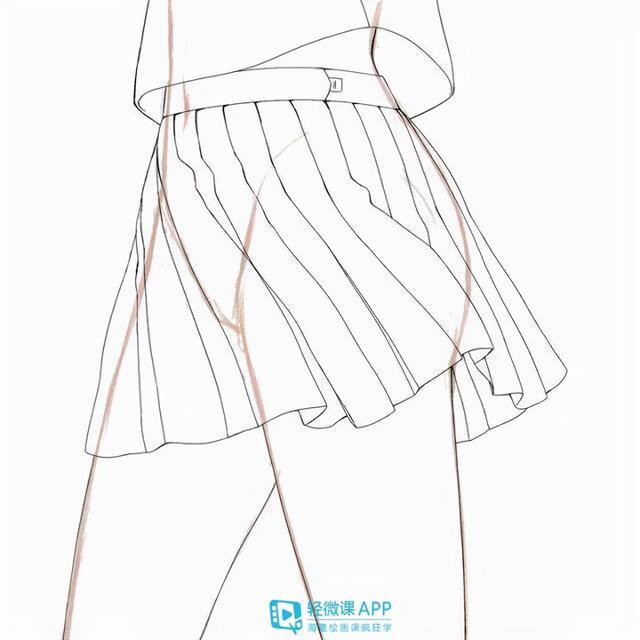 动漫女生画画教程（初学者短裙怎么画？女生动漫短裙子画法！）