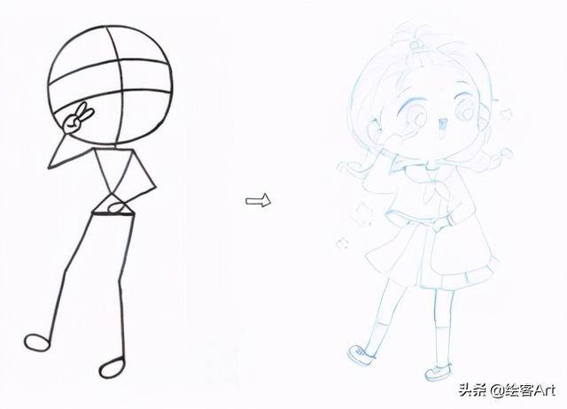 简单又好看的画画教程女生（《我的甜心女孩马克笔q版漫画人物教程》甜意十足的案例）