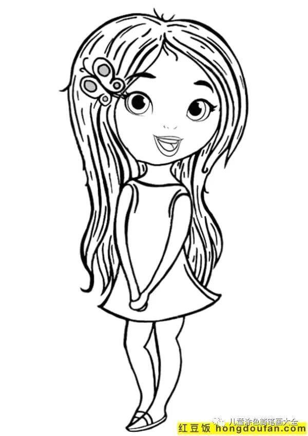 简单又漂亮的花绘画（如何为孩子画一个女孩）