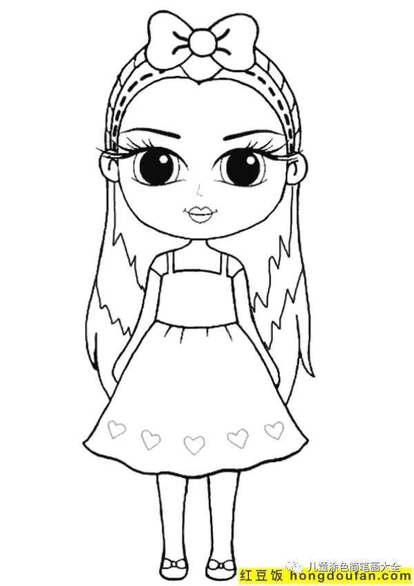 简单又漂亮的花绘画（如何为孩子画一个女孩）