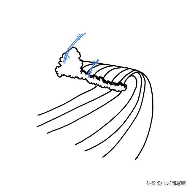 浪花怎么画好看又简单（如何画海浪简笔画）