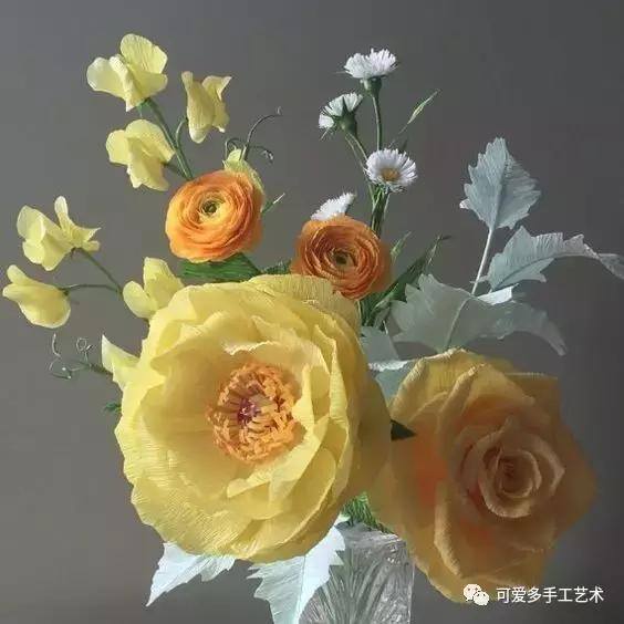 手工制作一束花（用皱纹纸做一束花）