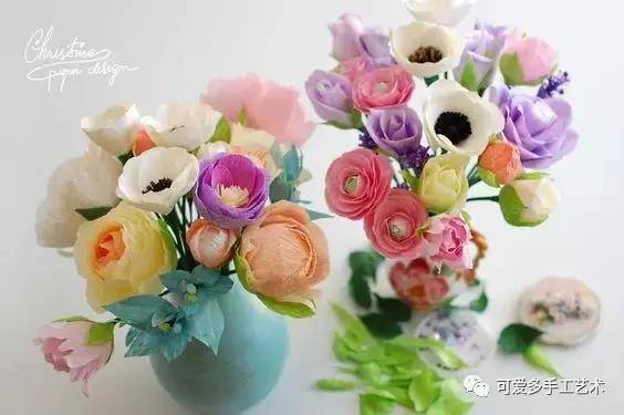 手工制作一束花（用皱纹纸做一束花）