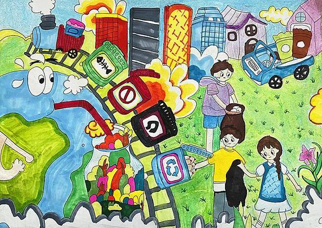 环保绘画简单又漂亮一等奖（全市中小学生环保绘画大赛作品赏析）