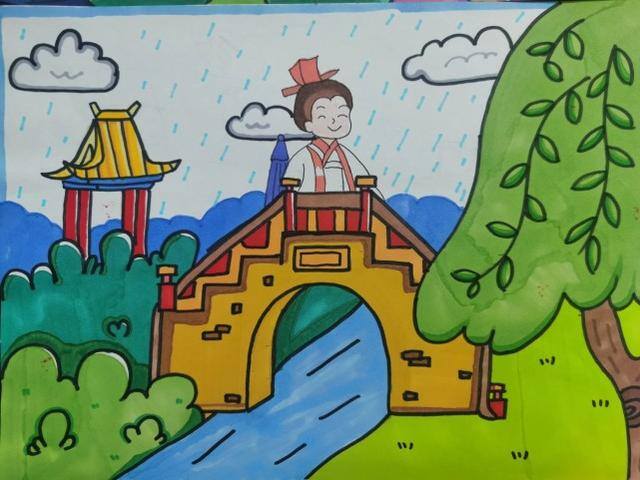 七夕节儿童画简单漂亮（中牟县文明路小学开展“团结战‘疫’别样七夕”主题活动）