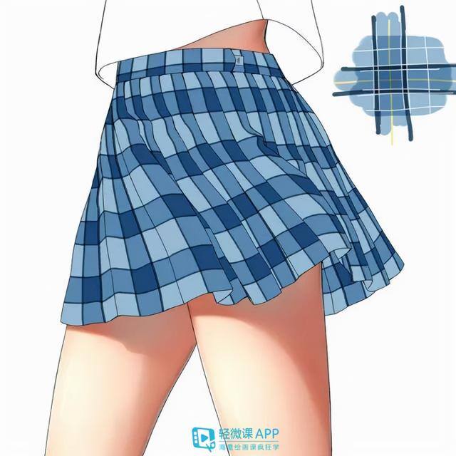 动漫女生画画教程（初学者短裙怎么画？女生动漫短裙子画法！）