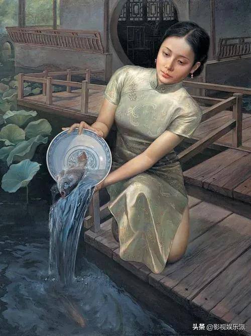 画一个漂亮的女生（这些油画中的东方女孩柔和细腻，太漂亮了！）