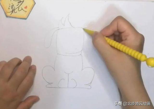 草地怎么画简单又漂亮（简单易学的小狗儿童绘画步骤，快来学学吧）