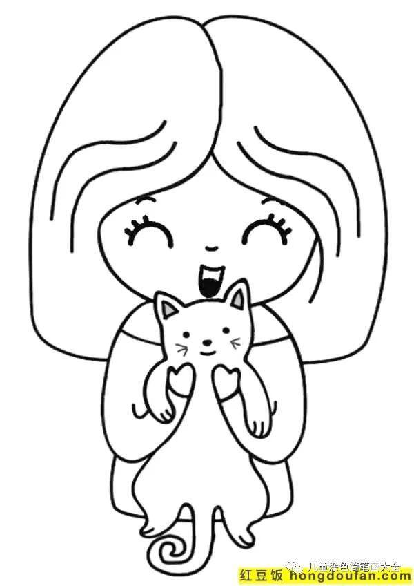 简单又漂亮的花绘画（如何为孩子画一个女孩）