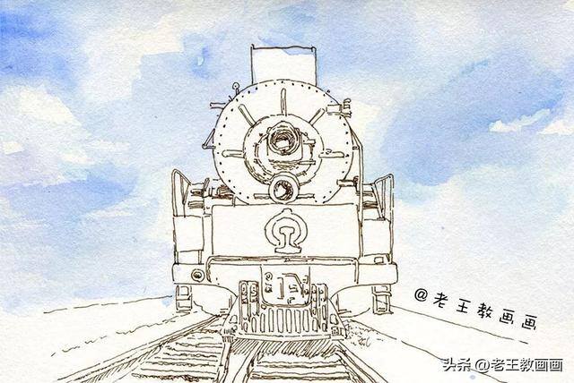 画画画画（水彩火车头（火车头缩影））