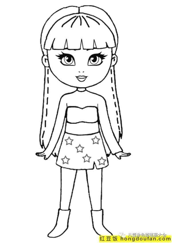 简单又漂亮的花绘画（如何为孩子画一个女孩）