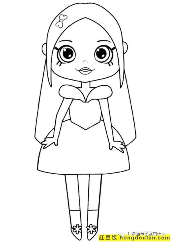 简单又漂亮的花绘画（如何为孩子画一个女孩）