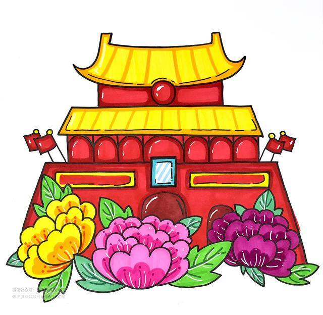 北京天安怎么画最漂亮（国庆节绘画教程）