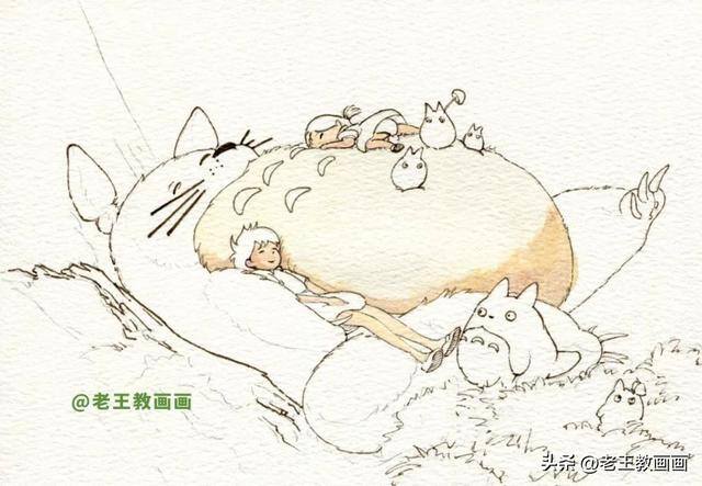 怎样画画才好看（水彩龙猫的画法）
