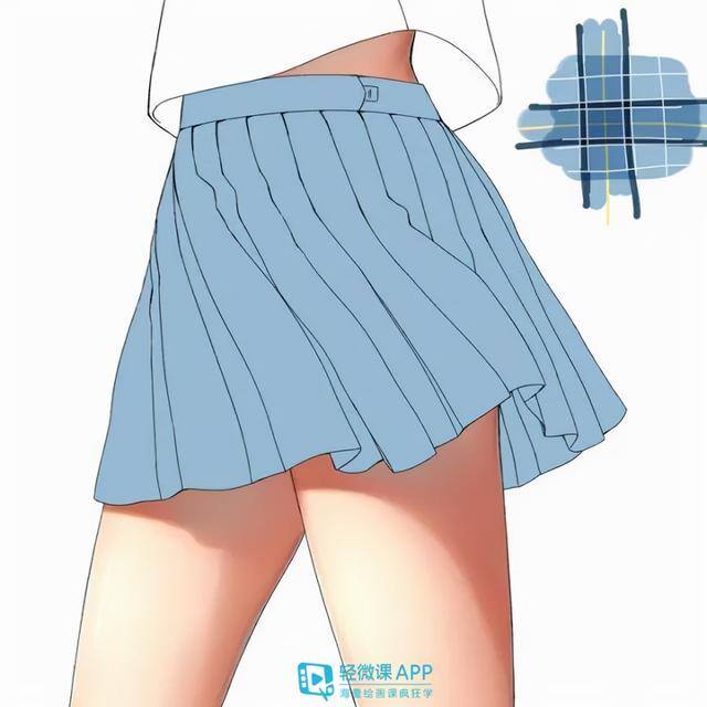 动漫女生画画教程（初学者短裙怎么画？女生动漫短裙子画法！）
