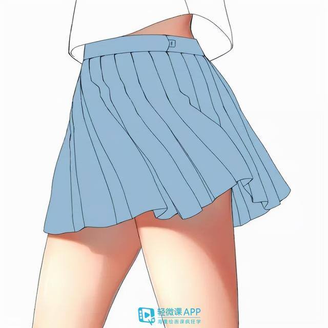 动漫女生画画教程（初学者短裙怎么画？女生动漫短裙子画法！）