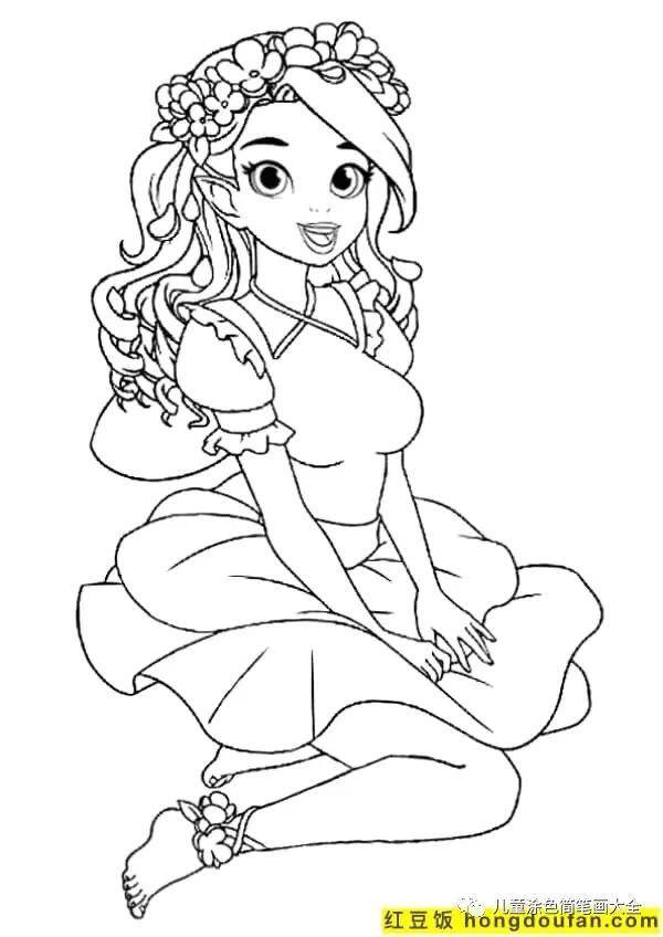 简单又漂亮的花绘画（如何为孩子画一个女孩）
