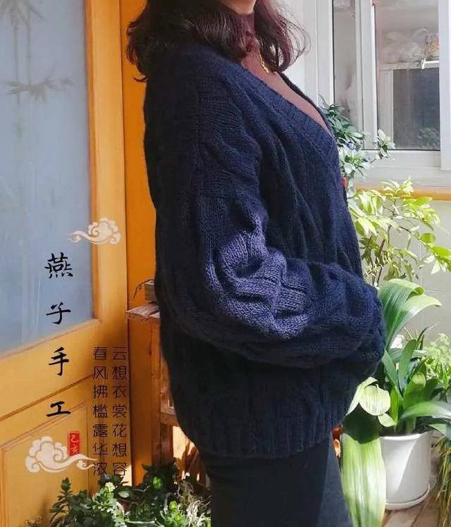 手工活拿回家做（棒针马海开衫，简简单单的一款小开衫，完全按图解编织就可以）