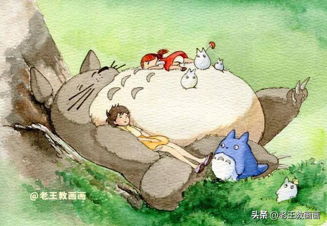 怎样画画才好看（水彩龙猫的画法）