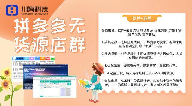 加盟代理好项目（拼多多无货源店群玩法）