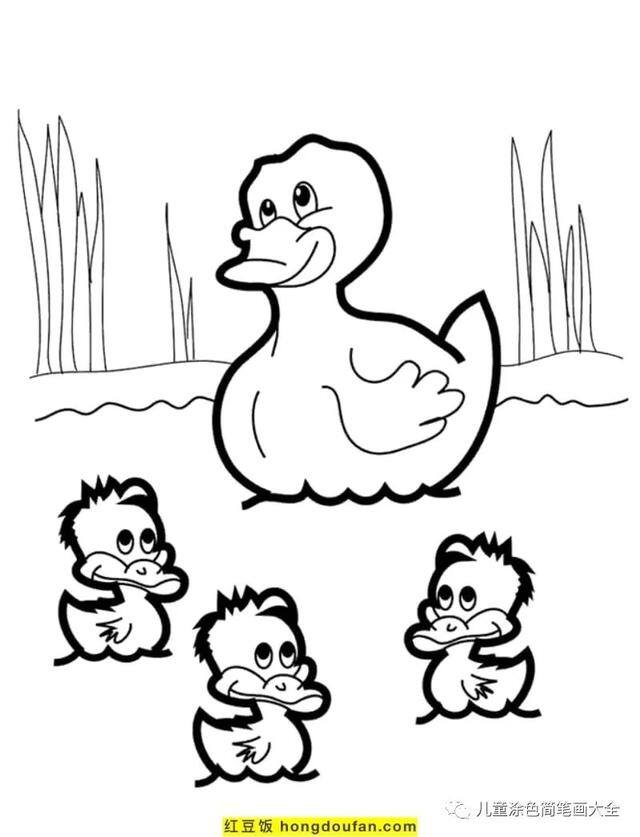 关于夏天的画简单好看（《我的世界》电影海报鸭子着色页）