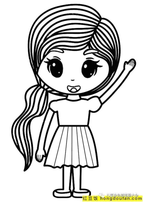 简单又漂亮的花绘画（如何为孩子画一个女孩）
