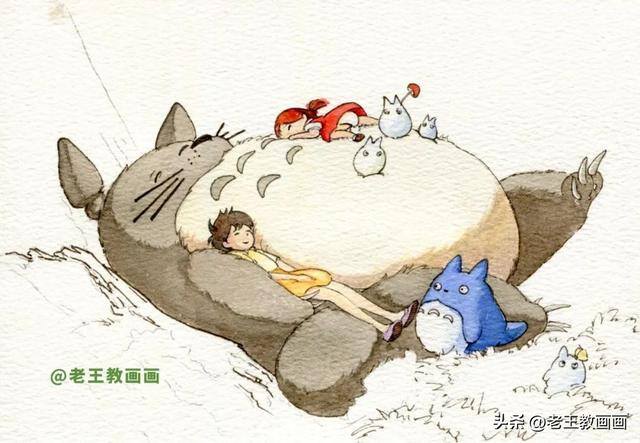 怎样画画才好看（水彩龙猫的画法）